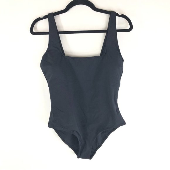 Everlane The Square-Neck One-Piece Swimsuit Shelf Bra Removable Pads Black XS - Picture 4 of 6